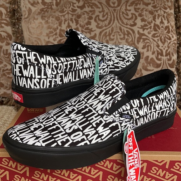 Vans COMFYCUSH Slip On Brush Black/True White men’ - Picture 9 of 16